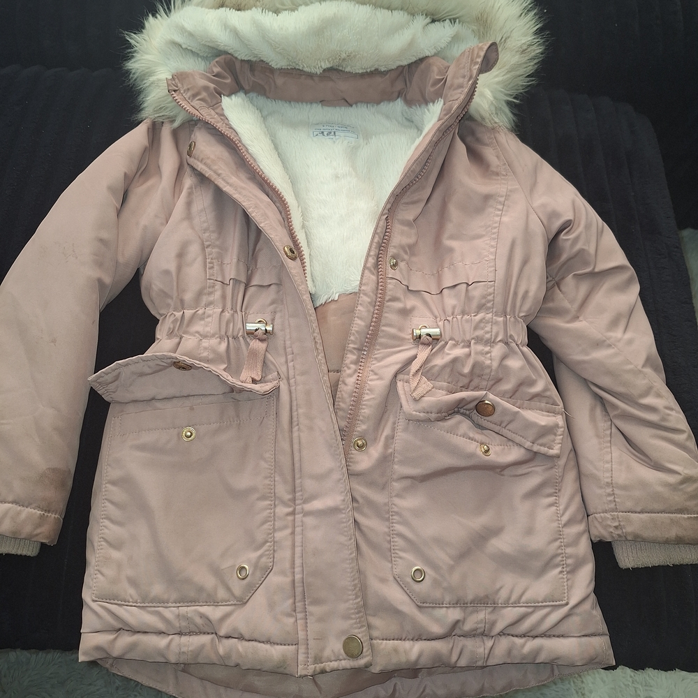 Primark Pink Fur-Lined Puffer Jacket